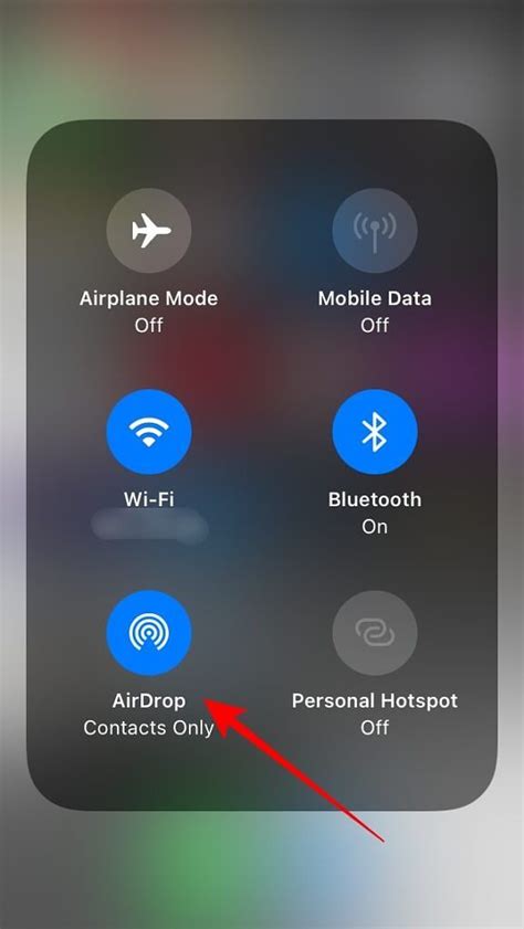 How to Access AirDrop in the iOS Control Center