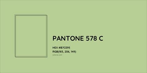 PANTONE 578 C Complementary or Opposite Color Name and Code (#B7CE95 ...