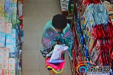 三亚：女子拎环保袋进超市偷东西 被监控拍下-新闻中心-南海网