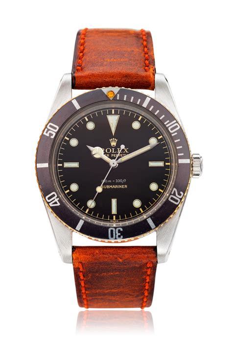 Rolex Submariner reference 6536-1 from 1957 with a gilt dial thin case ...