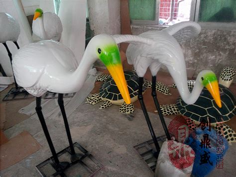 玻璃钢水鸟仙鹤雕塑 - 深圳市创鼎盛玻璃钢装饰工程有限公司