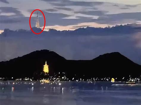 杭州西湖出现“海市蜃楼”，宝塔悬浮在空中？原景在哪里？|西湖|海市蜃楼|宝塔_新浪新闻
