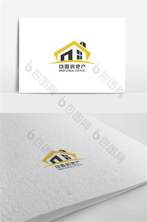 【简洁大方房地产logo】图片下载-包图网