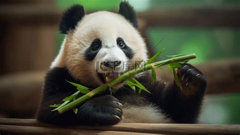 吃竹子熊猫摄影图高清摄影大图-千库网
