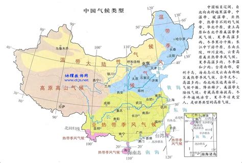 中国气候类型示意图_中国地理地图_初高中地理网