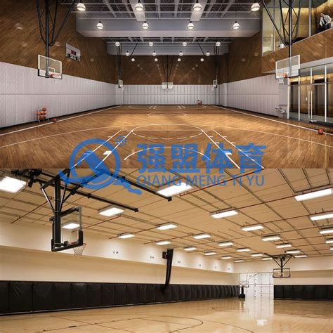室内体育馆|篮球馆设计装修效果图|-体育场馆篮球架-强盟体育健身器材厂