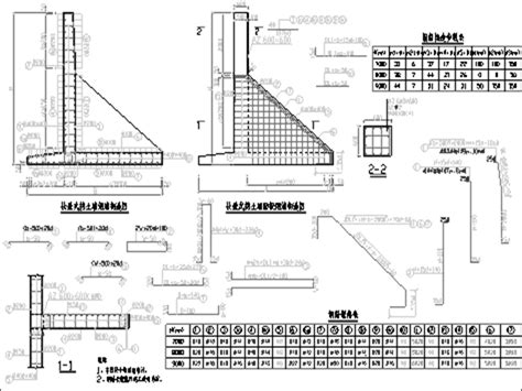 扶壁式挡土墙施工图设计CAD附计算书-路桥节点详图-筑龙路桥市政论坛