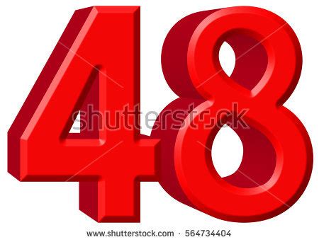 Gold number 48 (number forty-eight) with perforated black metal ...