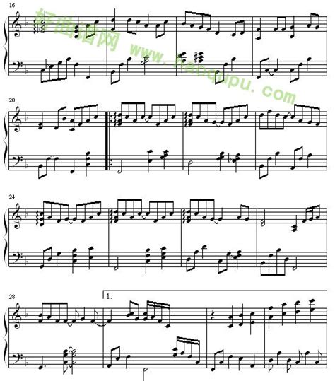 《声声慢,钢琴谱》C大调简化完整版,崔开潮（五线谱 钢琴曲 指法）-弹吧|蛐蛐钢琴网