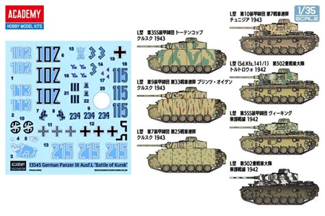 モデル > AFV > 13545 1/35 Ⅲ号戦車 L型 "クルスクの戦い"