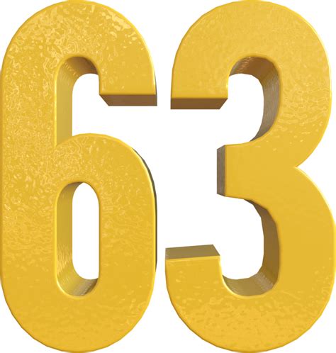 Number #63 Original EyeBlack - 61-70 - Numbers