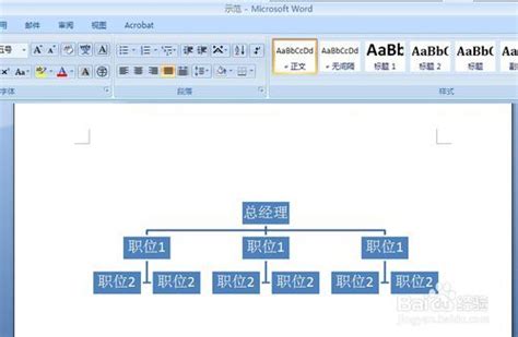 如何用Word绘制显示层次关系的组织结构图