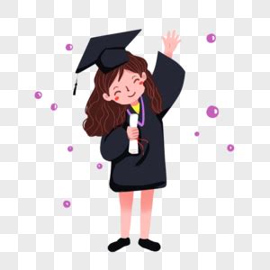 证书免抠元素-女性大学生毕业手持荣誉证书素材-PNG图片下载-摄图网