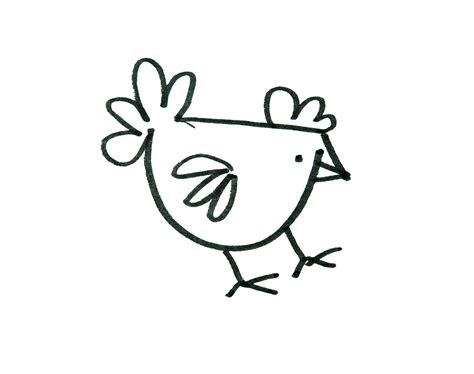 小鸡简笔画图片-小鸡简笔画图片素材免费下载-千库网