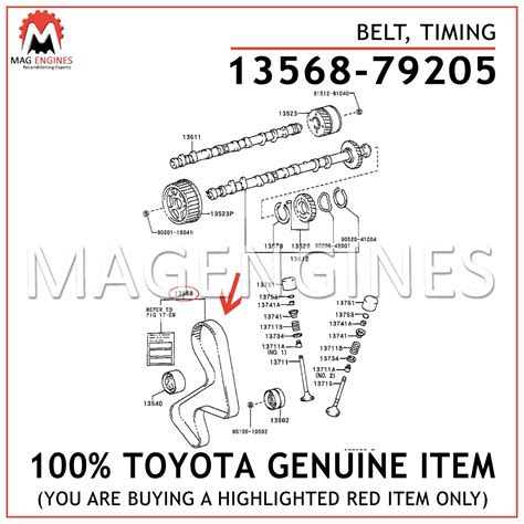 Toyota OEM 1HZ 1HZ-T 1HD 1HD-T Timing Belt 13568-19195 92MR25 | Street ...