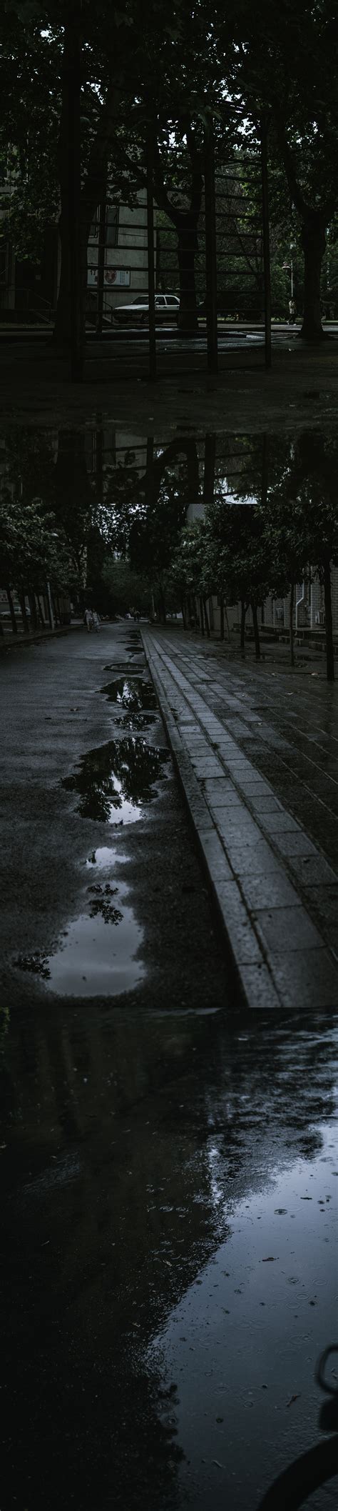 在雨中的人物逆光摄影高清图片 - 三原图库