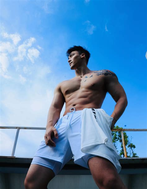 中国国产纹身肌肉帅哥腹肌健身男模小布Ryan 中国 肌肉宝宝