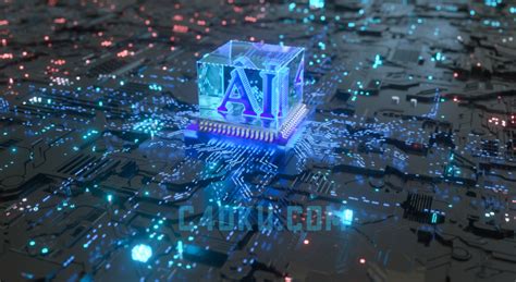 AI人工智能科技空间场景三维立体模型3D资源下载-C4D库
