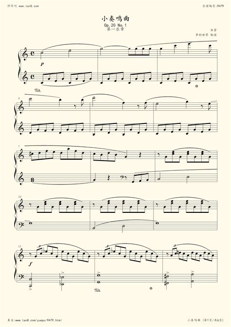 小奏鸣曲(Op.36 No.4) 键盘类 钢琴_钢琴谱_搜谱网