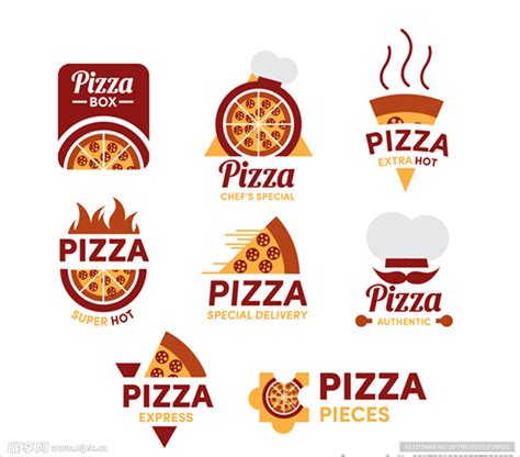 披萨logo标志矢量图素材