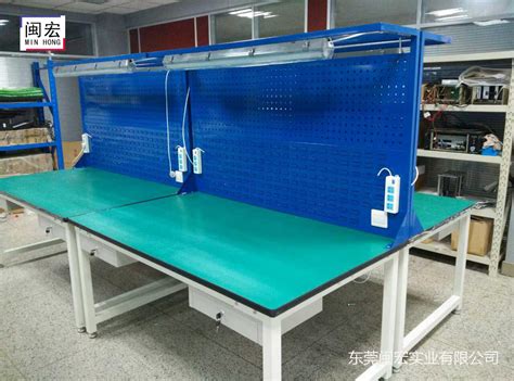 东莞流水线工作台 双面带灯工作桌 防静电工作台 组装装配台桌-阿里巴巴