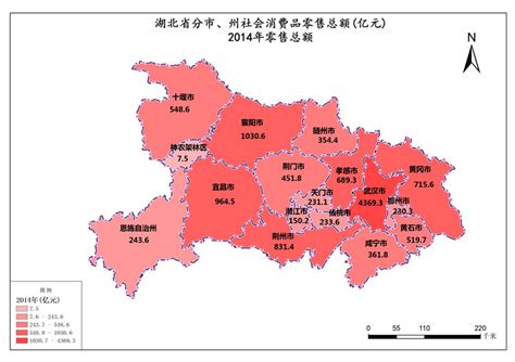 湖北省2014年零售总额-免费共享数据产品-地理国情监测云平台