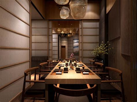 日式餐厅装修设计效果图_岚禾日式餐厅设计