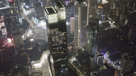 南京市中心新街口夜景视频素材_ID:VCG2219394351-VCG.COM