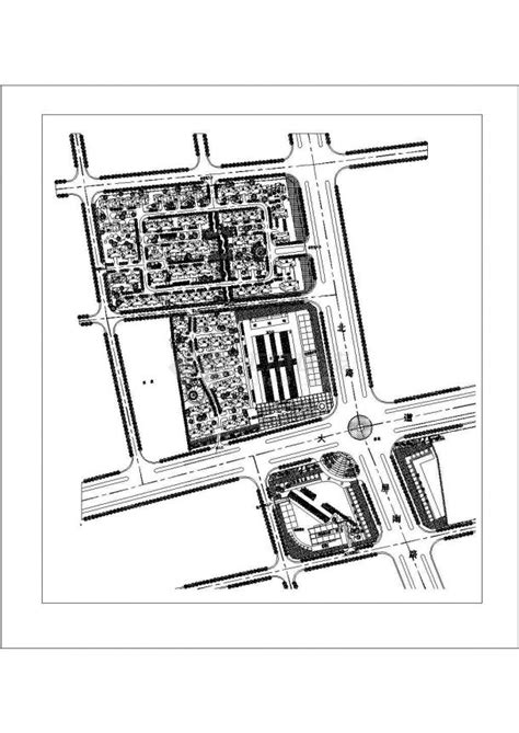 石家庄市某小区总平面规划设计CAD图纸（占地18万平米）_住宅小区_土木在线