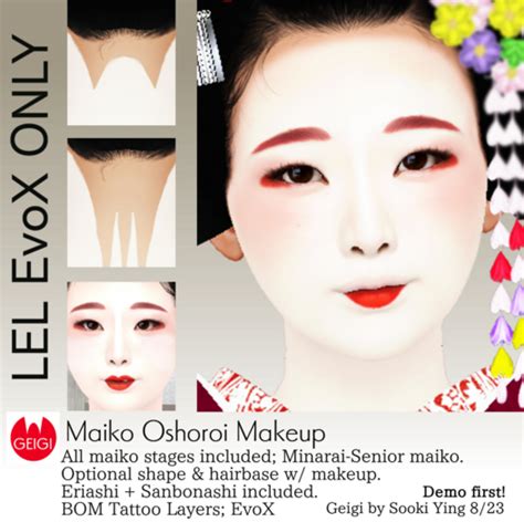 Second Life Marketplace - GEIGI. Evo X Oshiroi for Maiko - Wear & Click