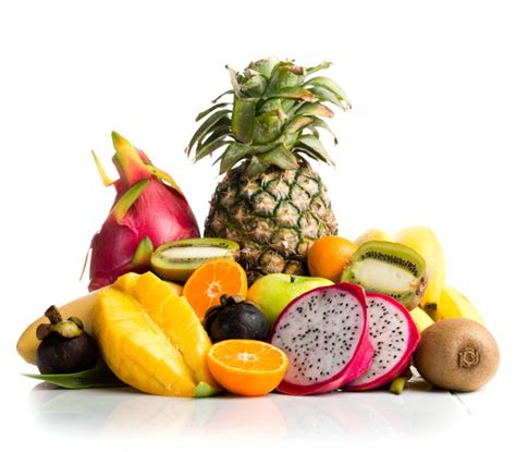 摆水果摊上的热带水果摄影高清jpg格式图片下载_熊猫办公