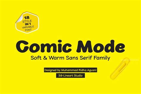 温暖、有趣和滑稽的英文无衬线字体家族—Comic Mode - 艺字网