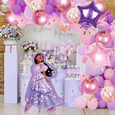Encanto生日派对用品伊莎贝拉公主气球女孩生日蝴蝶主题气球花环-阿里巴巴