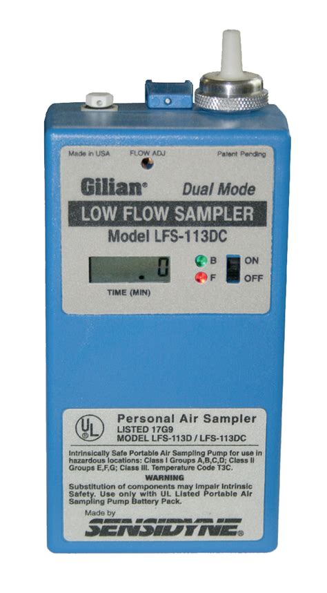 Gilian - LFS-113 Low Flow Personal Sampling Pump - 3a Technology Ltd
