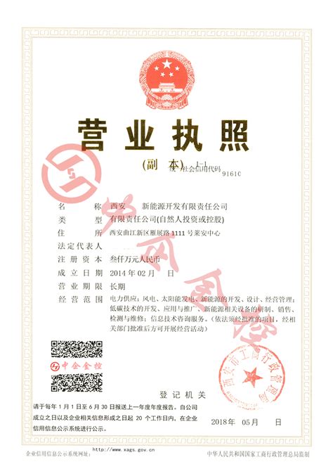 成功案例-陕西西安售电公司注册公示2018年10月份 - 经典案例 - 中企金控（北京）企业管理有限公司