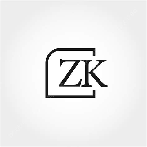 Zk logo monogram with slash style design template Vector Image