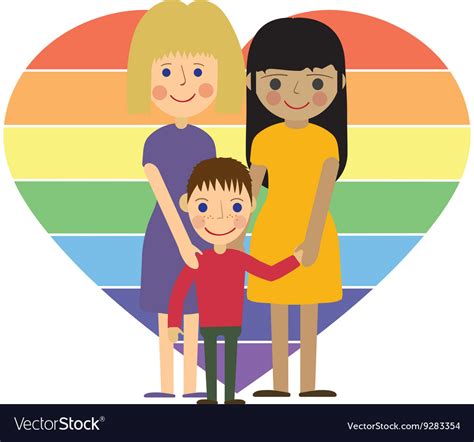 Adorable gay cartoon characters theme graphic art vector illustration ...