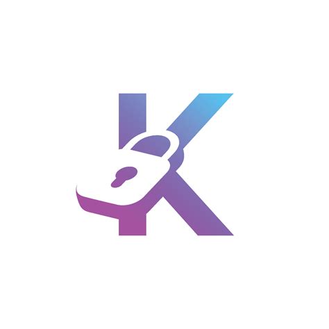 modern initial letter K padlock logo 32485825 Vector Art at Vecteezy