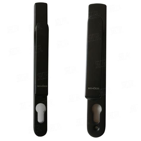 Ручка дверная нажимная H/FL цвет: RAL 9005 - черный Schuco 247216 ...