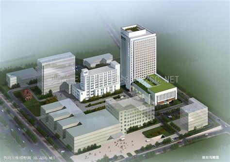 宿迁人民医院病房大楼设计（CAD+SU+文本）SU模型 医院模型SU模型