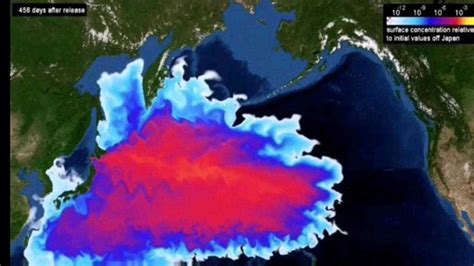 日本福岛核污染放射性可溶解元素铯-137扩散电脑模拟，看完很震撼！_腾讯视频