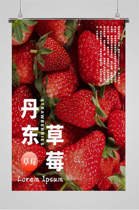 草莓动人天然水果海报模板下载-编号2350546-众图网
