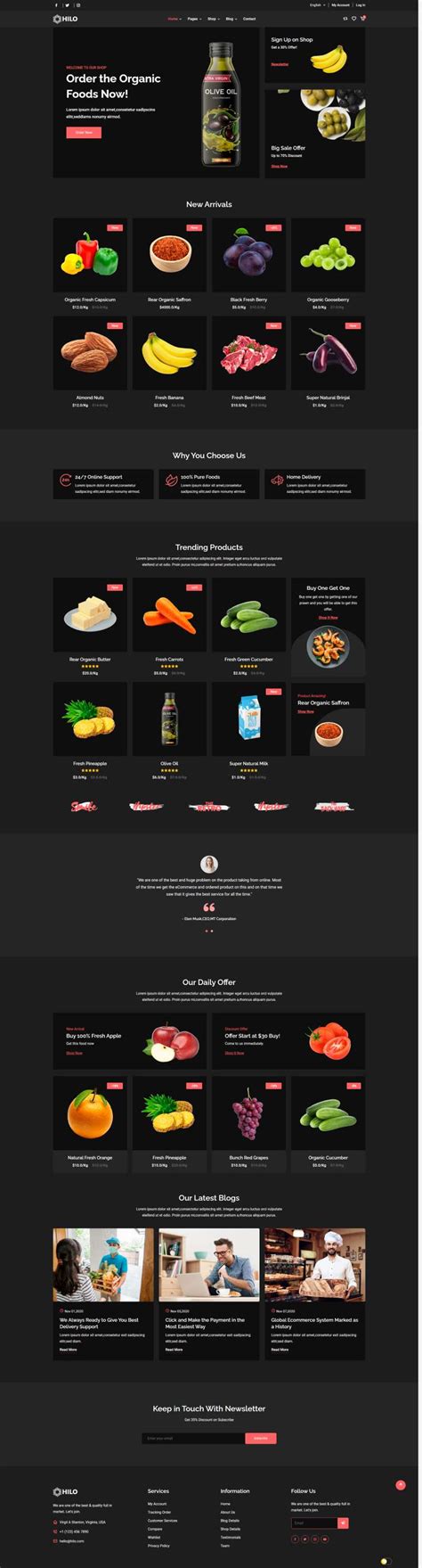 html购物网站代码，优质的食品网站模板-17素材网