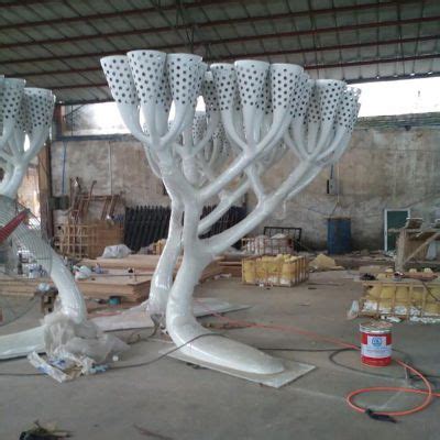 不锈钢抽象水果树 生态园景观雕塑-宏通雕塑