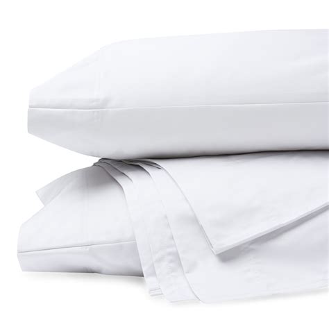 COLOR SENSE Twin 200-Thread-Count Cotton White Bed Sheet in the Bed ...