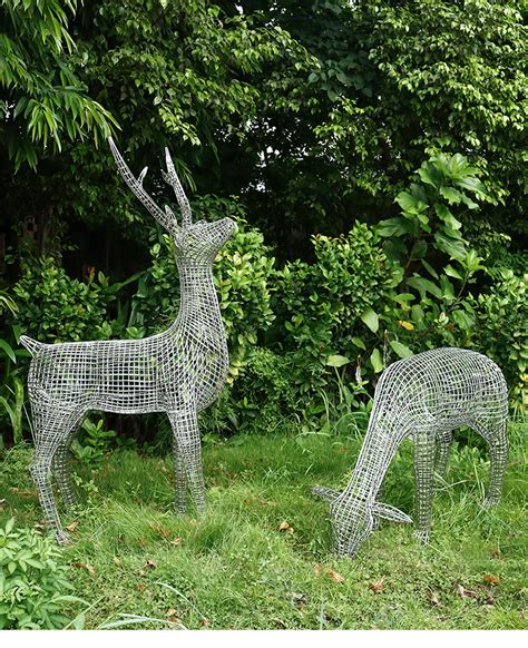 不锈钢抽象鹿_景区公园园林动物摆件雕塑_厂家图片价格-玉海雕塑
