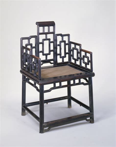 乌木七屏卷书式扶手椅 - 故宫博物院