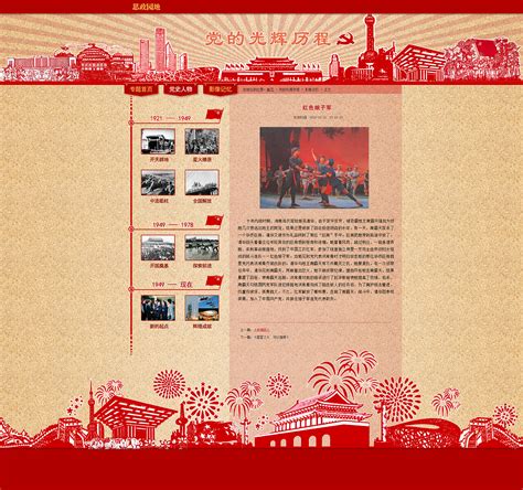 党的光辉历程图片墙AE模板下载_红动中国