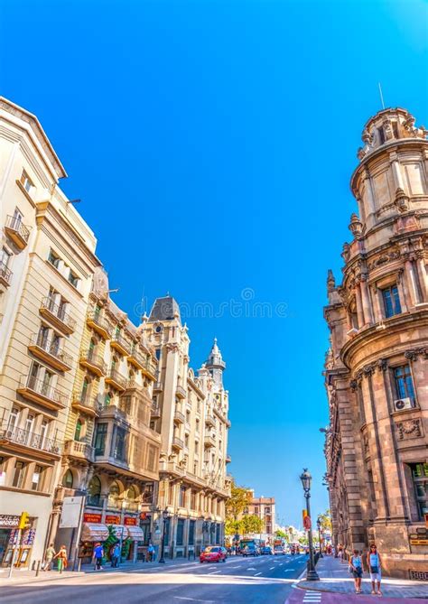 Old buildings at Barcelona editorial photography. Image of artistic ...