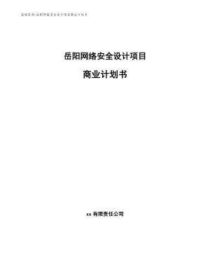 岳阳网络安全设计项目商业计划书（参考范文）